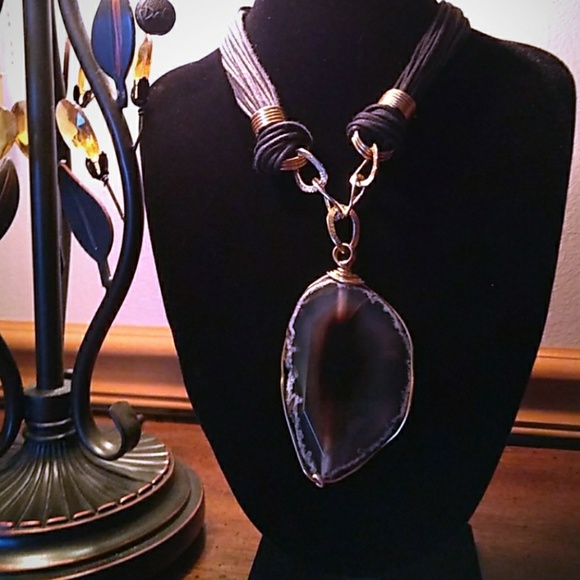 Natural Phantom Quartz Crysta Pendantl Necklace - Picture 8 of 8